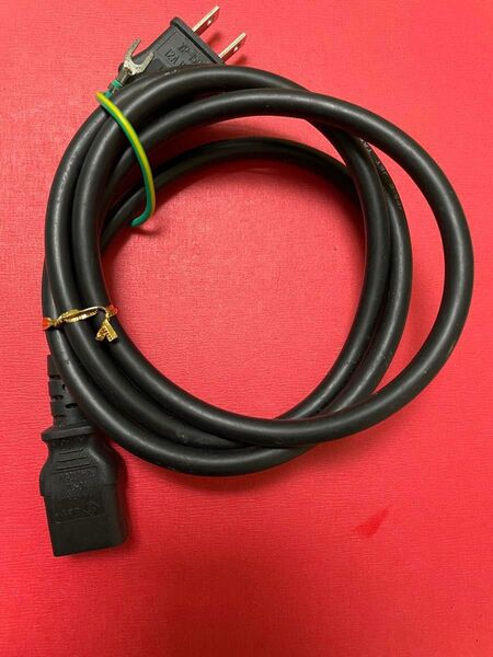 アース付 AC電源ケーブル 12A 125V 約1.5m 中古品
