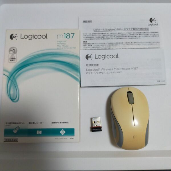 ジャンク Logicool ロジクール ワイヤレス ミニマウス ホワイト M187WH