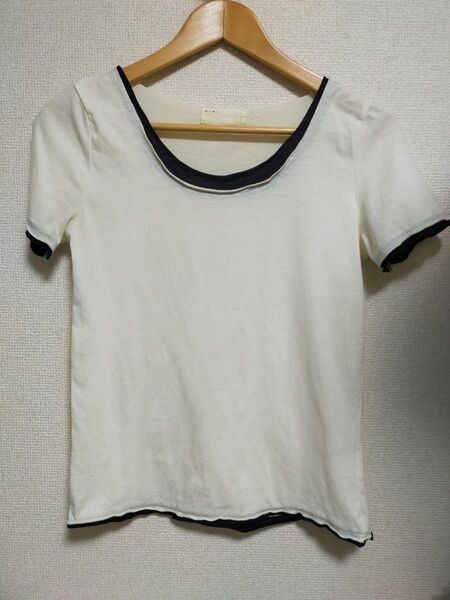 難ありジャンク 重ね着風 半袖Tシャツ レディースM