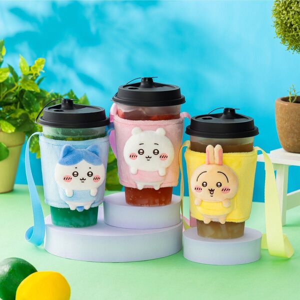 ちいかわ ドリンクカップホルダー ハチワレ うさぎ マスコット ぬいぐるみ 星に願いを ドリンクホルダー