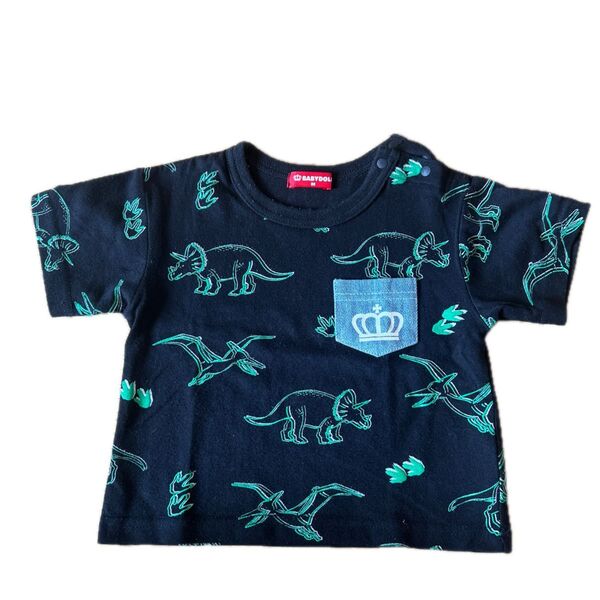 baby doll 半袖Tシャツ 恐竜柄 80