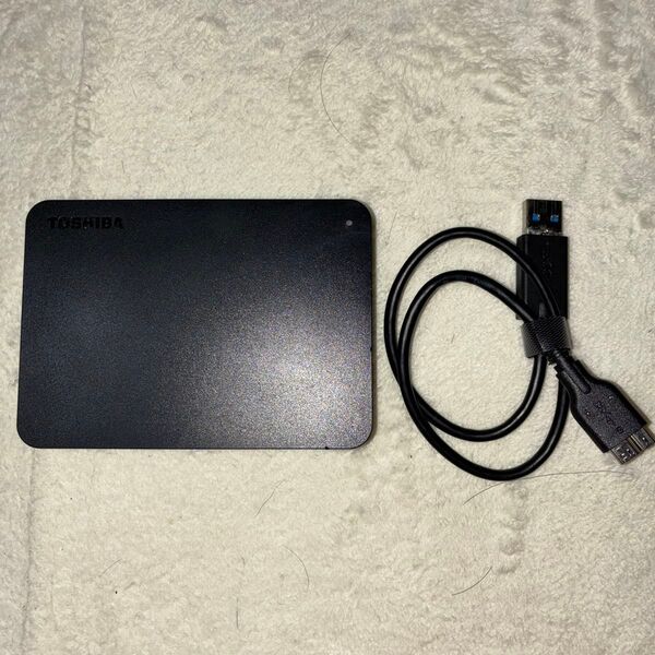 東芝 Canvio 4TB USB3.2(Gen1)対応 ポータブルHDD PC/TV対応 HD-TPA4U3-B 中古品