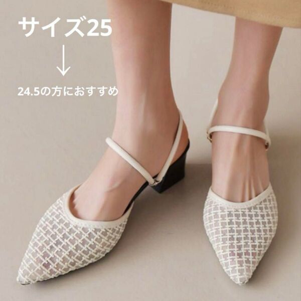 Lace Ladiesミュール パンプスサンダル レディース サイズ25 サンダル