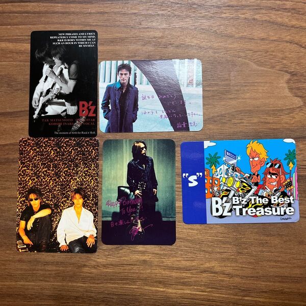 B'z 稲葉浩志 松本孝弘 カード型カレンダーなど 5枚 セット まとめ売り