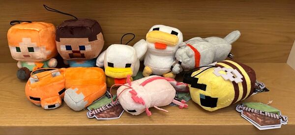 マインクラフト ぬいぐるみ まとめ売り スティーブ アレックス ニワトリ ウーパールーパー キツネ オオカミ ハチ プライズ商品