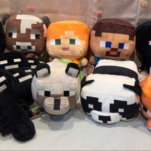 マインクラフト ぬいぐるみ まとめ売り 10体 パンダ キツネ オオカミ スティーブ アレックスなど