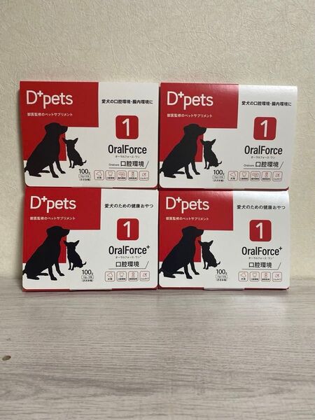 D+Pets OralForce オーラルフォース・ワンささみ味 10g×10包(100g)×4箱