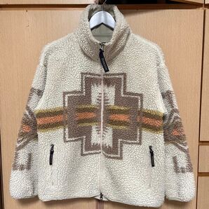 PENDLETON×BAYFLOW ペンドルトン ベイフロー コラボ ボアフリースジャケット オルテガ柄 ネイティブ柄 クリーム色