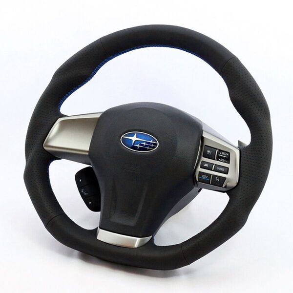 KENSTYLE ステアリング SA02 レザー/ブルーステッチ スバル レガシィ/インプレッサ/XV/フォレスター ケンスタイル