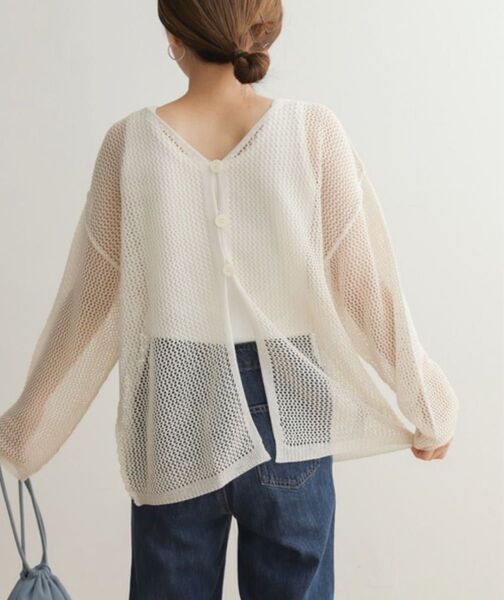 新品 URBAN RESEARCH DOORS 2WAYメッシュカーディガン