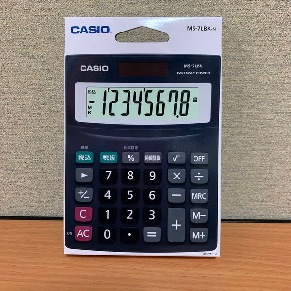 カシオ CASIO 電卓 MS-7LBK 新品未使用