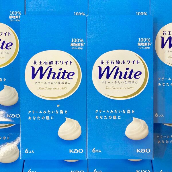 【12個】kao 花王石鹸ホワイト クリームみたいな石けん ※天然由来スクワラン配合 85g x 12個