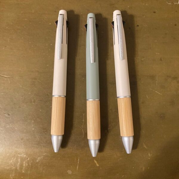 ジェットストリーム 多機能ペン 4&1 BAMBOO ベージュ×2 セージ セット