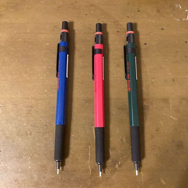 未使用 ロットリング 500 レッド ブルー グリーン セット
