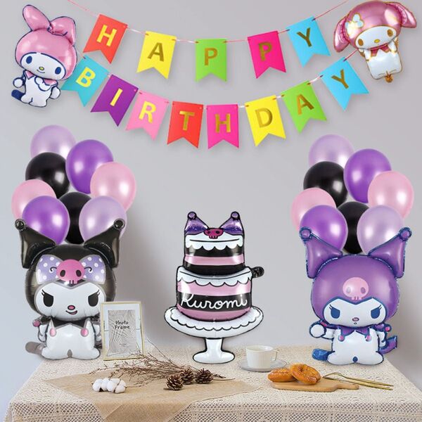 クロミ誕生日パーティー飾り風船セットバースデーガーランドバルーン子供キャラクタープレゼントサプライズ