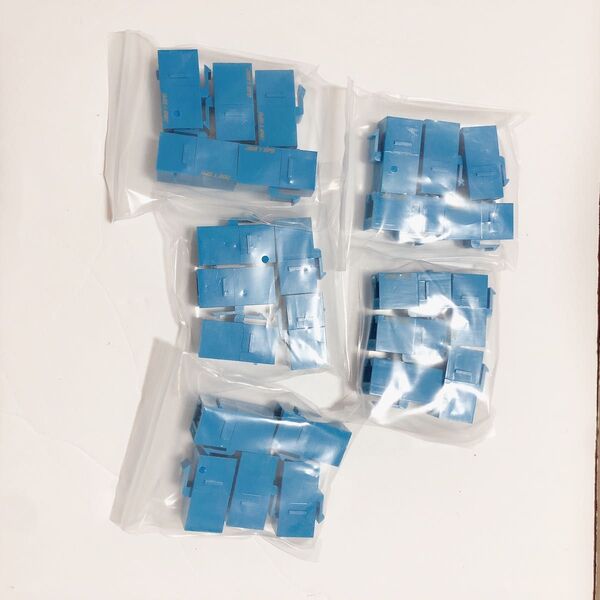 25個セット RJ45 Cat6 キーストーンカプラー LAN ケーブル ブルー