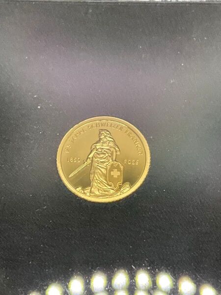 スイスフラン175周年記念 0.5g金貨