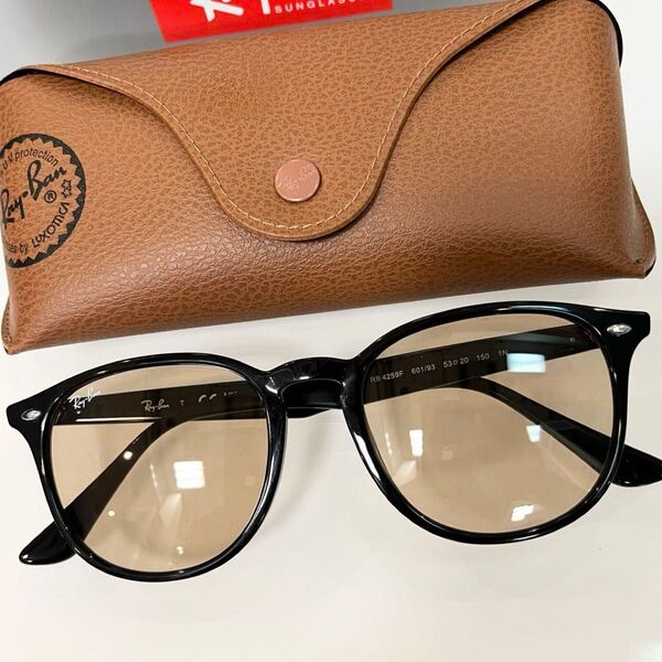 正規RayBanレイバン サングラスRB4259F 601/93 BLACK/BROWN(オレンジ系茶)アジアンフィット ケース茶