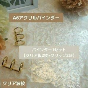 ◆韓国人気バインダー◆A6 アクリルバインダー貯金saving家計管理クリア波紋