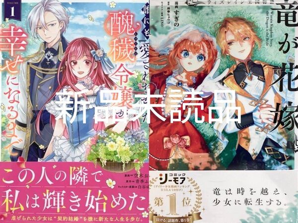 2冊 誰にも愛されなかった醜穢令嬢が幸せになるまで1巻/ウィズレイン王国物語 ~竜が花嫁~1巻 新品/未読品