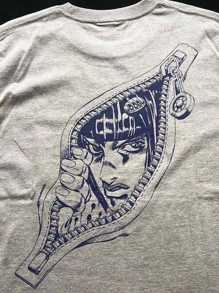 ジョジョの奇妙な冒険×BEAMS ブチャラティ 半袖Tシャツ ミックスグレイ
