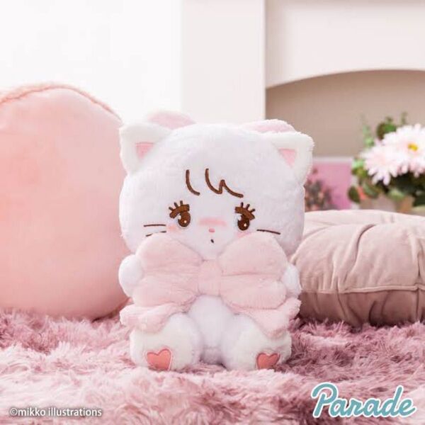 ☆mikko characters 抱きしめおリボンぬいぐるみ ムース ぬいぐるみ
