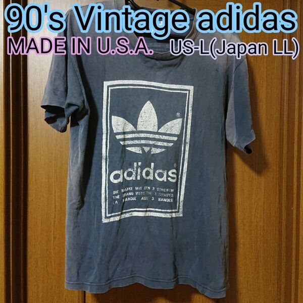 90’s 米国製 ヴィンテージ アディダス 万国旗タグ 両面プリントTシャツ