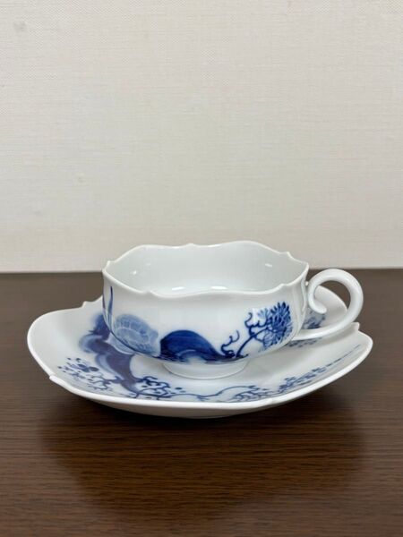 マイセン 一級品 ブルーオーキッドティーカップ&ソーサー1客 美品