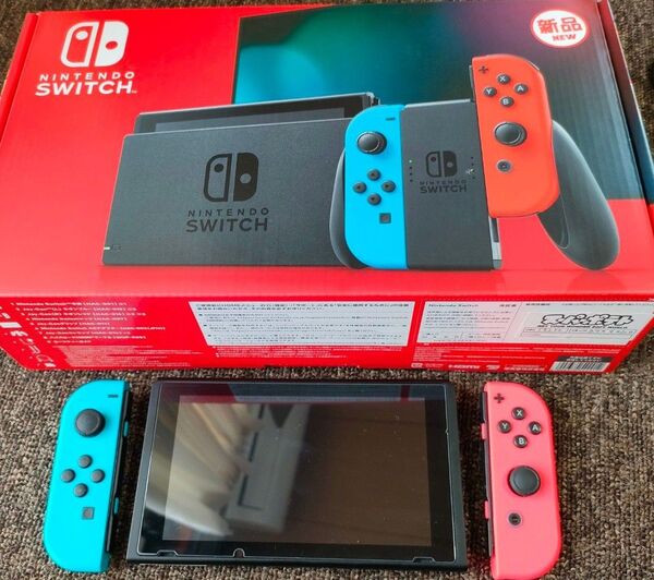 Nintendo Switch ニンテンドースイッチ本体 Joy-Con ネオンブルー/ネオンレッド 新モデル ジャンク有