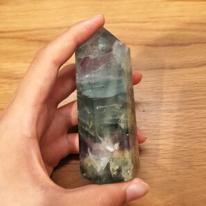フローライト ポイント 天然石 鉱石 鉱物 クリスタル 六角柱 蛍石