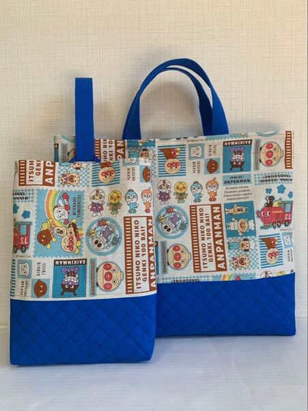 新作 アンパンマン レッスンバッグ 上履き入れ セット ハンドメイド