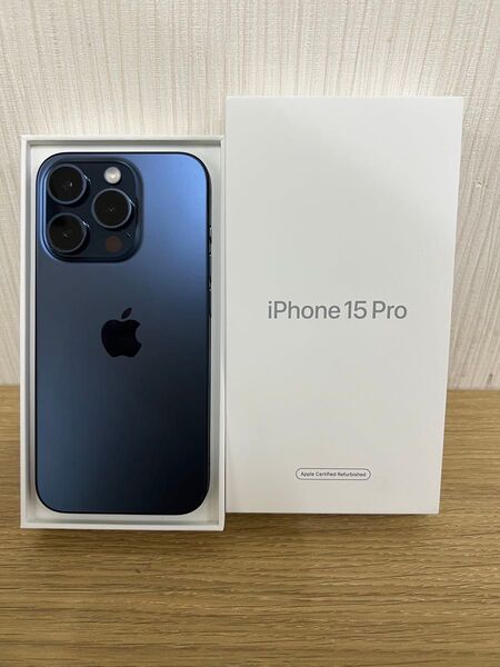 新古品 iPhone 15Pro 128GB ブルーチタニウム SIMフリー