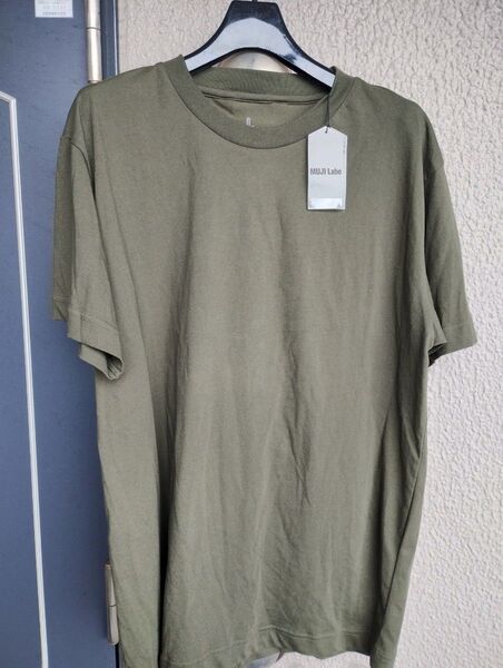 【サイズL】MUJIlabo半袖Tシャツ ムジラボ カーキ