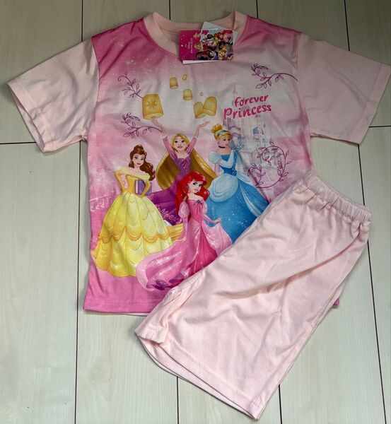 新品 120cm ディズニープリンセス 半袖パジャマ