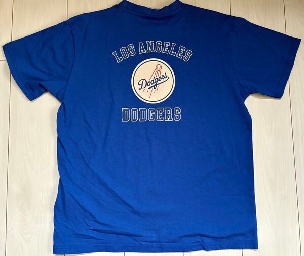 新品 170cm MLB ドジャース 半袖Tシャツ ブルー①