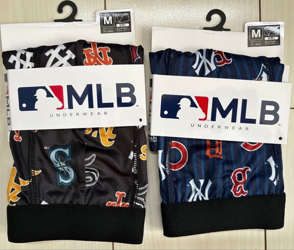 新品 M MLBチームロゴ ドジャース パドレス ヤンキース ボクサーパンツ 黒 ネイビー