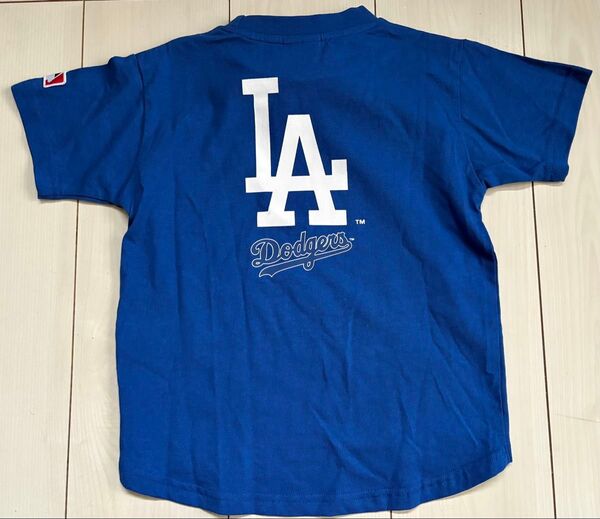 新品 110cm MLB ドジャース 半袖Tシャツ ブルー