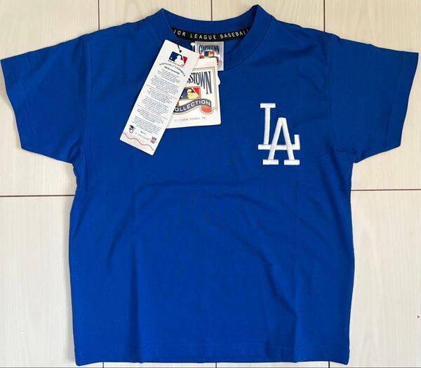 新品 120cm MLB ドジャース 半袖Tシャツ ブルー