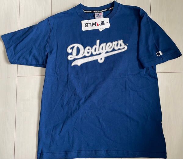 新品 3 L 大きいサイズ MLB ドジャース 半袖ロゴTシャツ ブルー