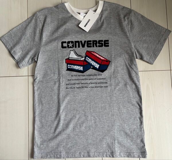 新品 160cm converse コンバース 半袖Tシャツ グレー
