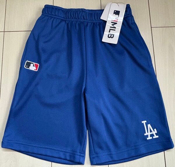 新品 150cm MLB ドジャース ハーフパンツ ブルー