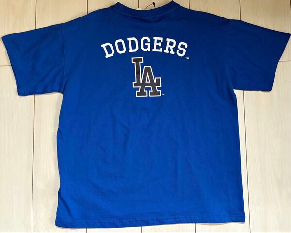 新品 170cm MLB ドジャース 半袖Tシャツ ブルー②