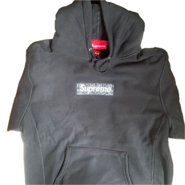 supreme バンダナボックスロゴ パーカー