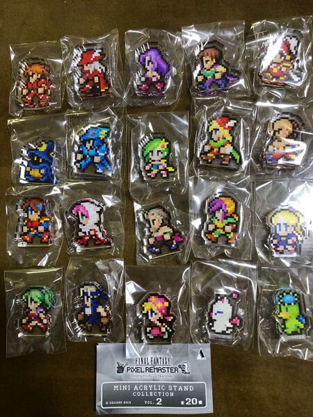 【未使用・匿名配送】 ファイナルファンタジー ピクセルリマスター ミニアクリルスタンド vol.2 20種コンプリートセット
