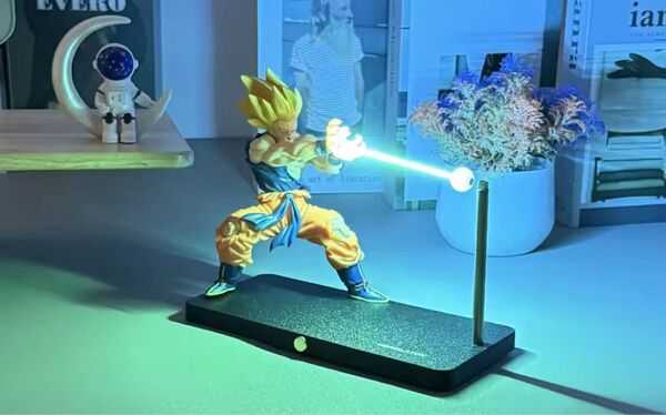 ドラゴンボール 孫悟空 かめはめ波 LED 発光 フィギュア スーパーサイヤ人 海外品