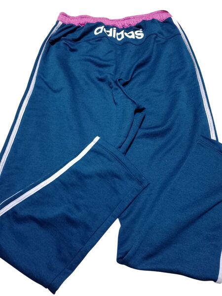 adidas(アディダス) ネイビー×ピンクのジャージパンツ、推定Мサイズ