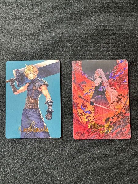 MTG FF アートカード 元ソルジャー、クラウド/燃え上がるニブルヘイム 箔押しサイン