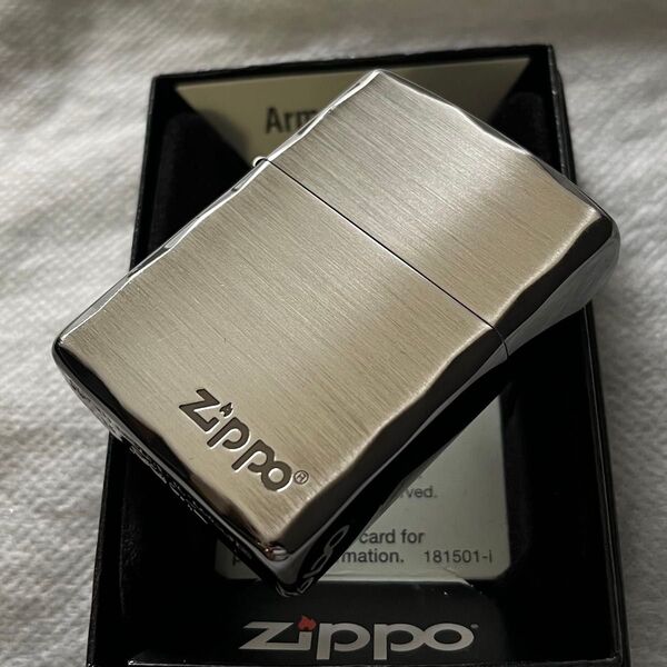 ZIPPO アーマー シャインレイ シルバー&ブラック エッジ彫刻 新品 ジッポー ライター コレクション