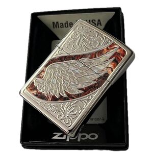 ZIPPO ウイング ブラウン&ホワイト 翼 ジッポー 新品 キャンプ ギフト