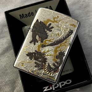 ZIPPO 和柄 ドラゴン 龍 電鋳板 伝統工芸 ジッポー 新品